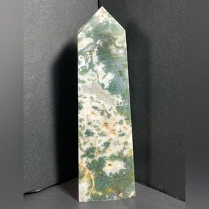 Moss Tree Agate Tower Obelisk 207g